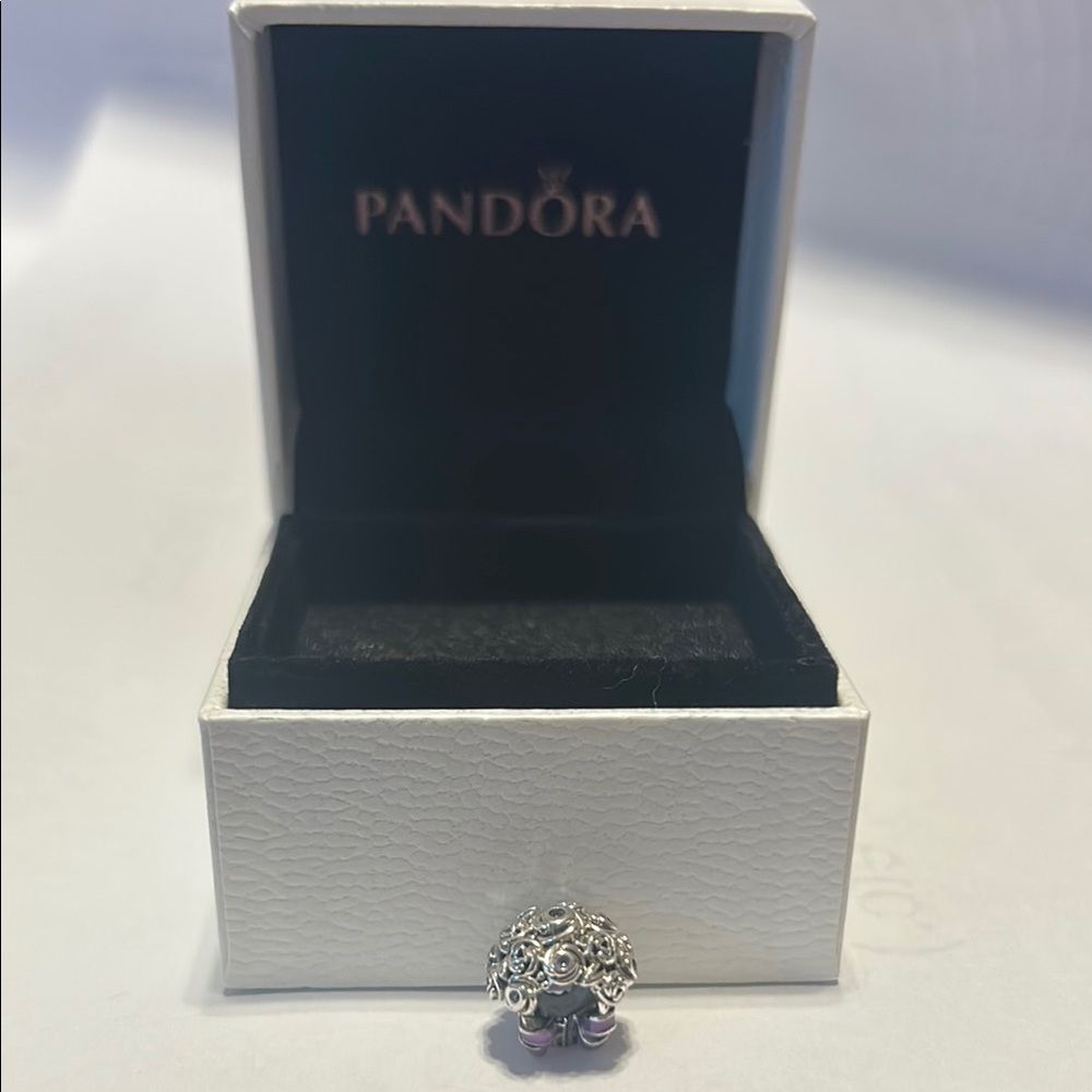 Pandora Silver and Purple Flower Bouquet Charm